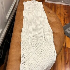 White Crochet Maxi Dress